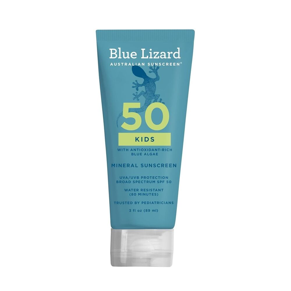 Blue Lizard Kids Mineral SPF 50 Sunscreen Lotion Water-Resistant White Tube 3oz